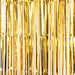 3 ft x 8 ft Sparkling Metallic Foil Fringe Curtain - Gold CUR_PVC01_GOLD