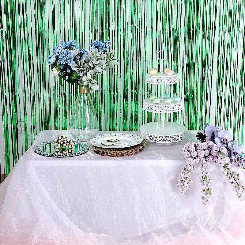 3 ft x 8 ft Sparkling Metallic Foil Fringe Curtain
