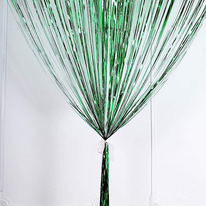 3 ft x 8 ft Sparkling Metallic Foil Fringe Curtain
