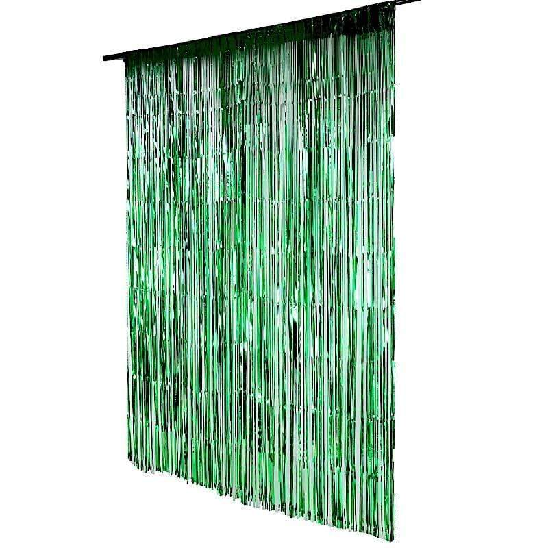 3 ft x 8 ft Sparkling Metallic Foil Fringe Curtain