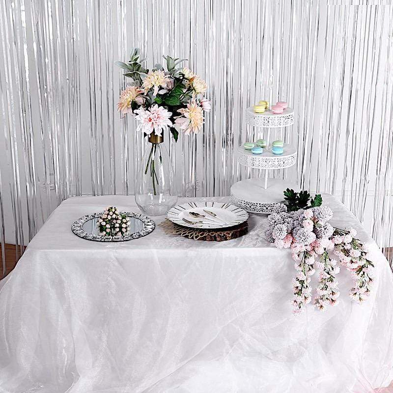 3 ft x 8 ft Sparkling Metallic Foil Fringe Curtain