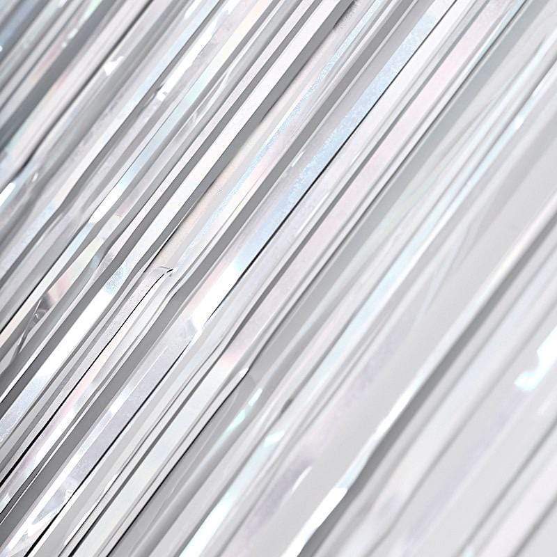 3 ft x 8 ft Sparkling Metallic Foil Fringe Curtain