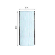 3 ft x 8 ft Sparkling Metallic Foil Fringe Curtain