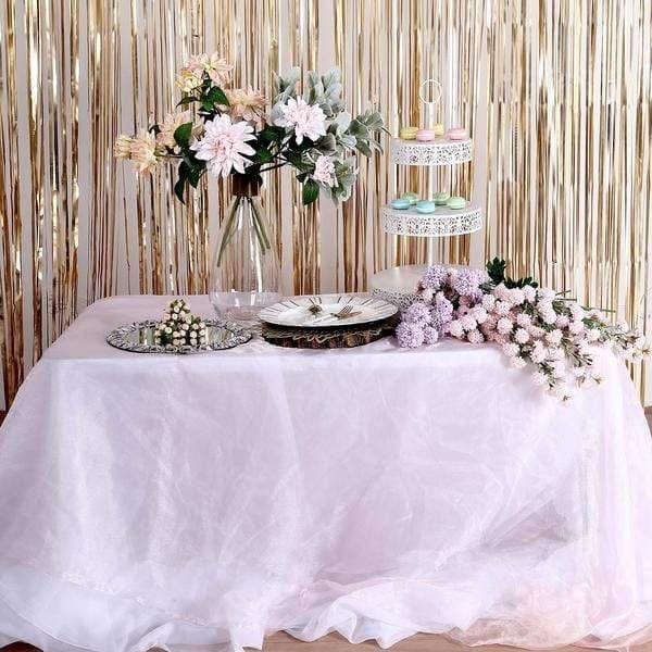3 ft x 8 ft Sparkling Metallic Foil Fringe Curtain