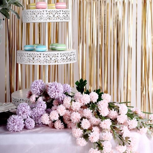 3 ft x 8 ft Sparkling Metallic Foil Fringe Curtain