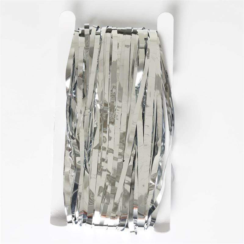 3 ft x 8 ft Sparkling Metallic Foil Fringe Curtain