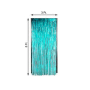 3 ft x 8 ft Sparkling Metallic Foil Fringe Curtain