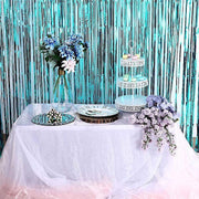 3 ft x 8 ft Sparkling Metallic Foil Fringe Curtain