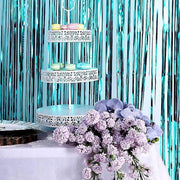 3 ft x 8 ft Sparkling Metallic Foil Fringe Curtain
