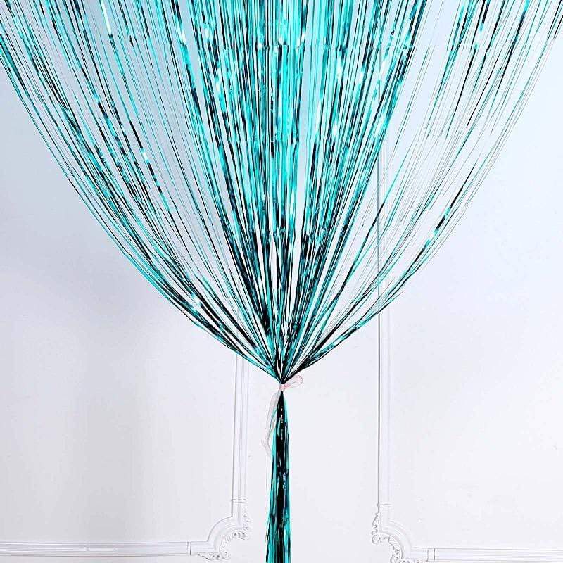 3 ft x 8 ft Sparkling Metallic Foil Fringe Curtain