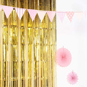 3 ft x 8 ft Sparkling Metallic Foil Fringe Curtain