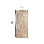 3 ft x 8 ft Sparkling Metallic Foil Fringe Curtain