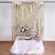 3 ft x 8 ft Sparkling Metallic Foil Fringe Curtain