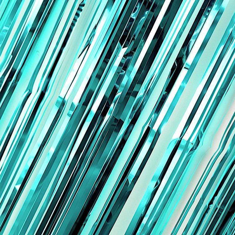 3 ft x 8 ft Sparkling Metallic Foil Fringe Curtain