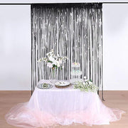 3 ft x 8 ft Sparkling Metallic Foil Fringe Curtain