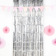 3 ft x 8 ft Sparkling Metallic Foil Fringe Curtain