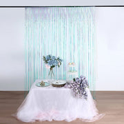 3 ft x 8 ft Sparkling Metallic Foil Fringe Curtain