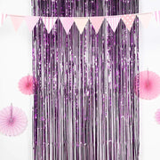 3 ft x 8 ft Sparkling Metallic Foil Fringe Curtain