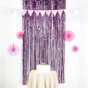 3 ft x 8 ft Sparkling Metallic Foil Fringe Curtain