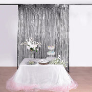 3 ft x 8 ft Sparkling Metallic Foil Fringe Curtain CUR_PVC01_044M