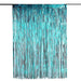 3 ft x 8 ft Sparkling Metallic Foil Fringe Curtain CUR_PVC01_TURQ