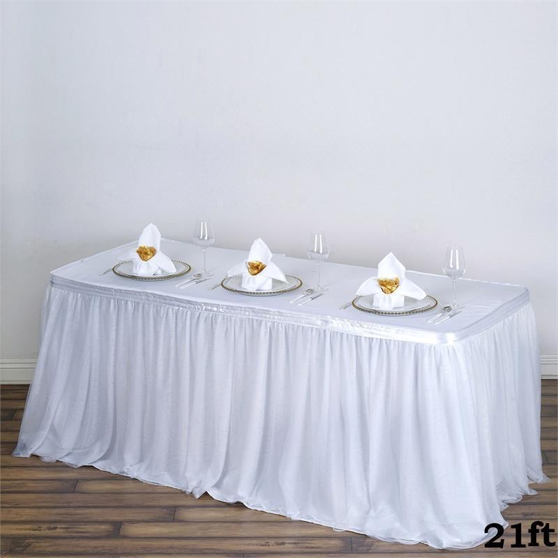 3 Layers Tulle Table Skirt