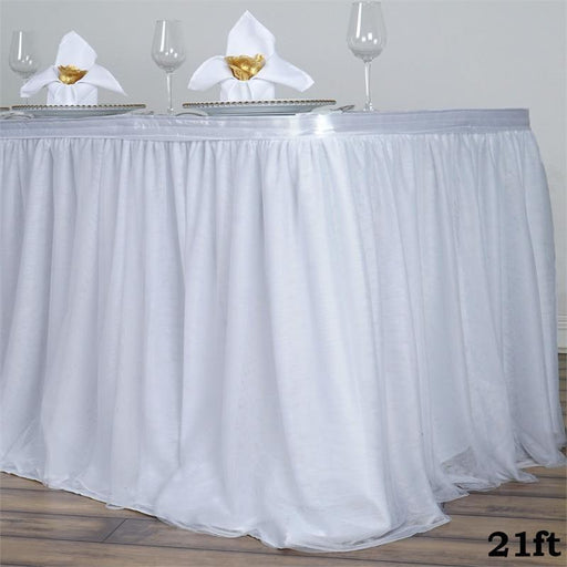 3 Layers Tulle Table Skirt SKT_T02_WHT_21