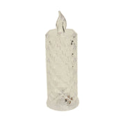 3 LED Candles 6" Battery Operated Rose Halo Pillar Candle Lights - Warm White LED_CAND_PL07_CLR