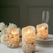 3 LED Candles Battery Operated Birch Bark Design Pillar Lights - Warm White LED_CAND_PL07_SET_NAT