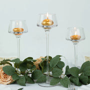 3 Long Stem Glass Pedestal Table Vases Candle Holders - Clear VASE_A73_SET_CLR