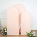 3 Matte Fitted Spandex Round Top Wedding Arch Backdrop Stand Covers Set
