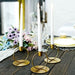 3 Metal Ring Taper Candle Holders with Round Base - Gold IRON_CAND_TP004_GOLD