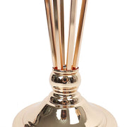 3 Metal with Crystals Pillar Candle Holders Pedestal Stand Set - Gold CHDLR_063_SET_GOLD