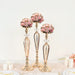 3 Metal with Crystals Pillar Candle Holders Pedestal Stand Set - Gold CHDLR_063_SET_GOLD