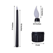 3 pcs 11" tall LED Flameless Taper Candles Lights