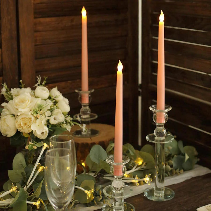 3 pcs 11" tall LED Flameless Taper Candles Lights