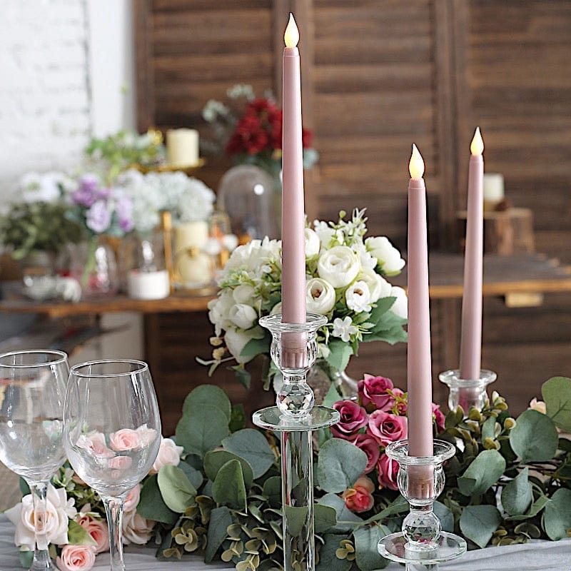 3 pcs 11" tall LED Flameless Taper Candles Lights
