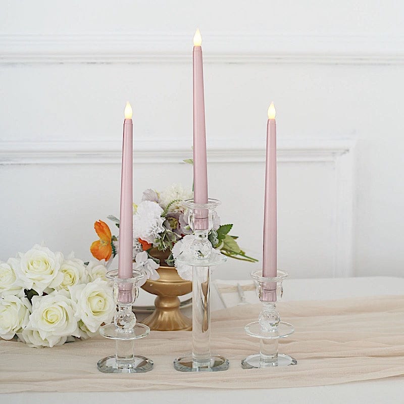 3 pcs 11" tall LED Flameless Taper Candles Lights