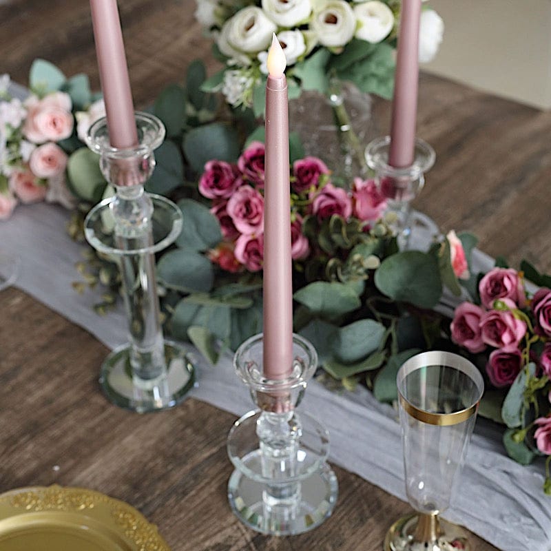 3 pcs 11" tall LED Flameless Taper Candles Lights