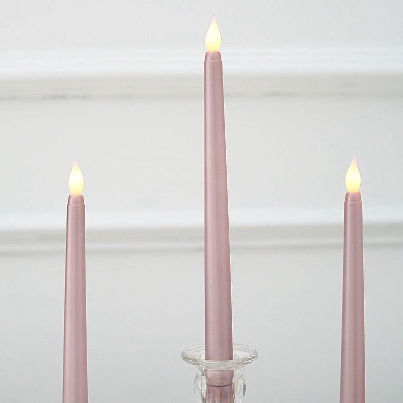 3 pcs 11" tall LED Flameless Taper Candles Lights