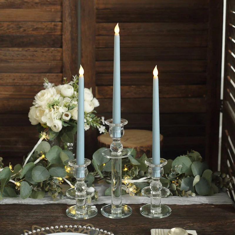 3 pcs 11" tall LED Flameless Taper Candles Lights