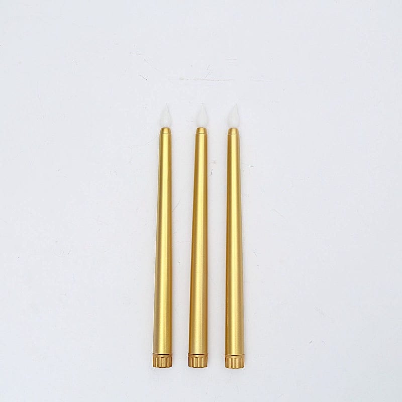 3 pcs 11" tall LED Flameless Taper Candles Lights