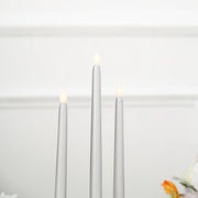 3 pcs 11" tall LED Flameless Taper Candles Lights