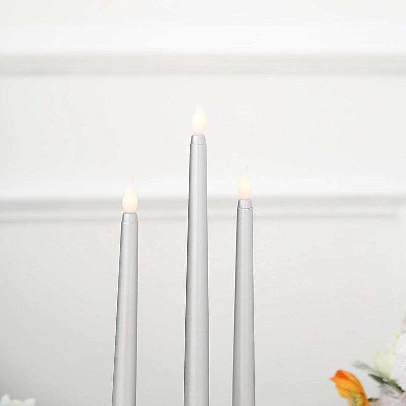 3 pcs 11" tall LED Flameless Taper Candles Lights