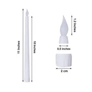 3 pcs 11" tall LED Flameless Taper Candles Lights - Black