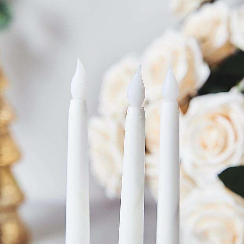 3 pcs 11" tall LED Flameless Taper Candles Lights - Black