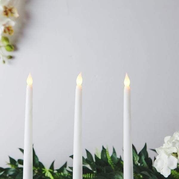 3 pcs 11" tall LED Flameless Taper Candles Lights - Black