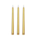 3 pcs 11" tall LED Flameless Taper Candles Lights LED_CAND_TP01_GOLD