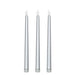 3 pcs 11" tall LED Flameless Taper Candles Lights LED_CAND_TP01_SILV