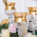 3 pcs 12" 14" 16" tall Glass Hurricane Candle Holders Vases - Clear with Gold VASE_A63_GOLD